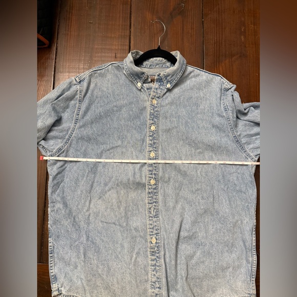 Bear Back Vintage Men's Denim Jacket Well Worn workshirt - Picture 6 of 8